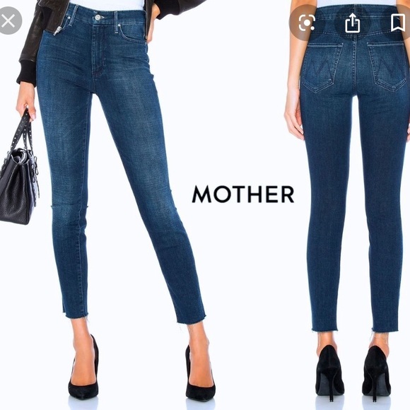 mother high rise skinny jeans